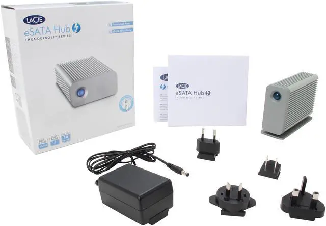 Alt view image 5 of 5 - LACIE Thunderbolt Series 2 x 10Gb/s Thunderbolt ports for daisy chaining 2 x eSATA 3GB/s ports eSATA Hub Model 9000186