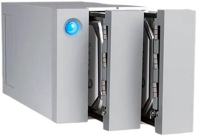 Alt view image 3 of 6 - LaCie 2big Thunderbolt 2 8TB USB 3.0 / 2 x Thunderbolt 2 Professional Dual-Disk Hardware RAID External Hard Drive LAC9000438U