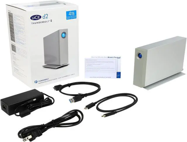 Alt view image 7 of 6 - LaCie d2 Thunderbolt 2 4TB USB 3.0 / 2 x Thunderbolt 2 Professional Desktop Storage LAC9000493U