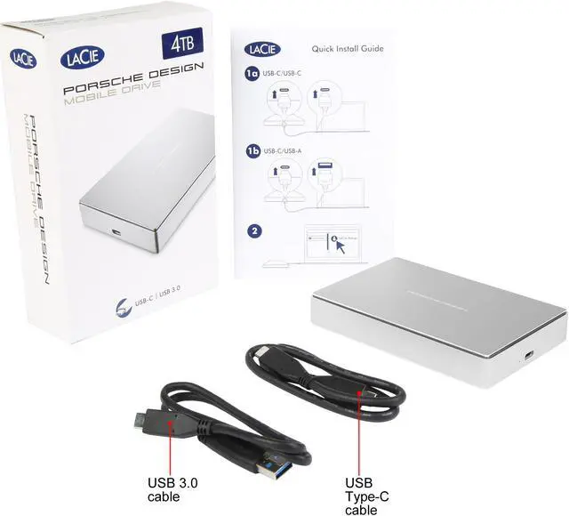 Alt view image 6 of 6 - LaCie 4TB Porsche Design Mobile Drive USB 3.1 Model STFD4000400