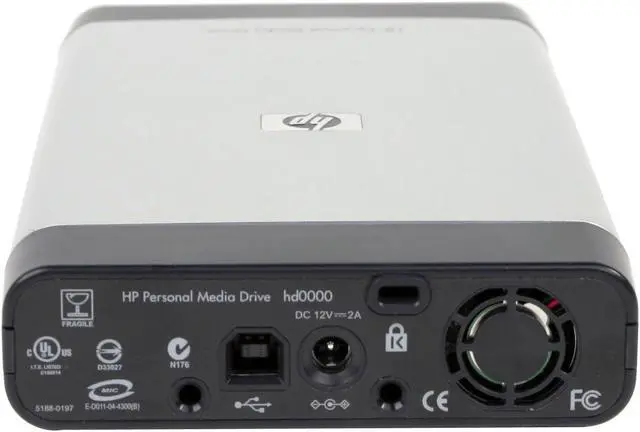 Alt view image 4 of 5 - HP Personal Media 160GB USB 2.0 3.5" External Hard Drive PC170A