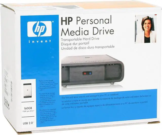 Alt view image 3 of 5 - HP Personal Media 160GB USB 2.0 3.5" External Hard Drive PC170A