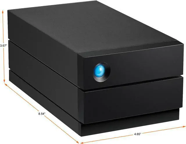 Alt view image 6 of 15 - LaCie 2big RAID 8TB USB-C External Hard Drive STHJ8000800 Black