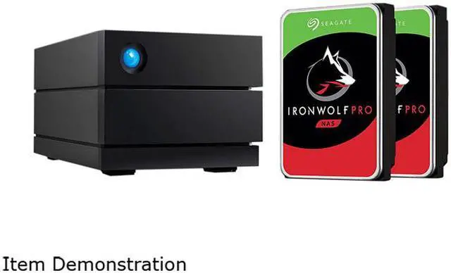 Alt view image 4 of 4 - LaCie 2big RAID 16TB USB-C External Hard Drive STHJ16000800 Black