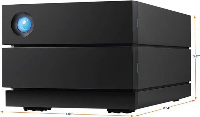 Alt view image 2 of 4 - LaCie 2big RAID 16TB USB-C External Hard Drive STHJ16000800 Black