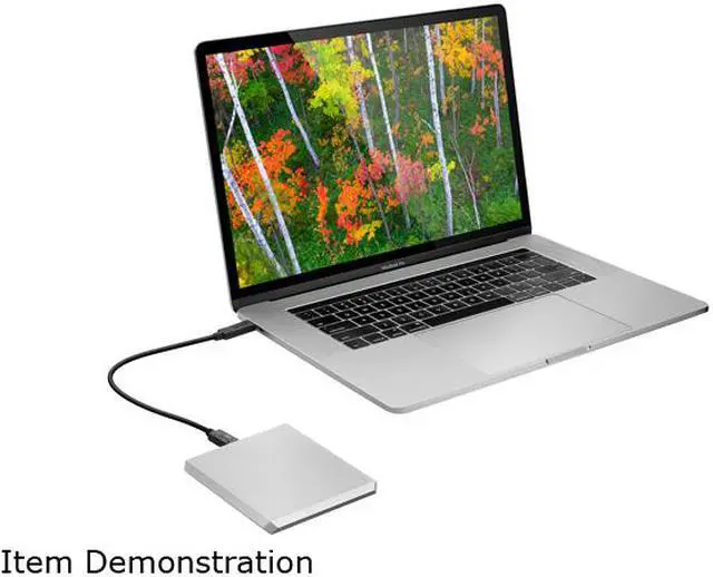 Alt view image 8 of 8 - LaCie Mobile Drive 2TB External Hard Drive HDD - Moon Silver USB-C USB 3.0, for Mac and PC Computer Desktop Workstation Laptop (STHG2000400)