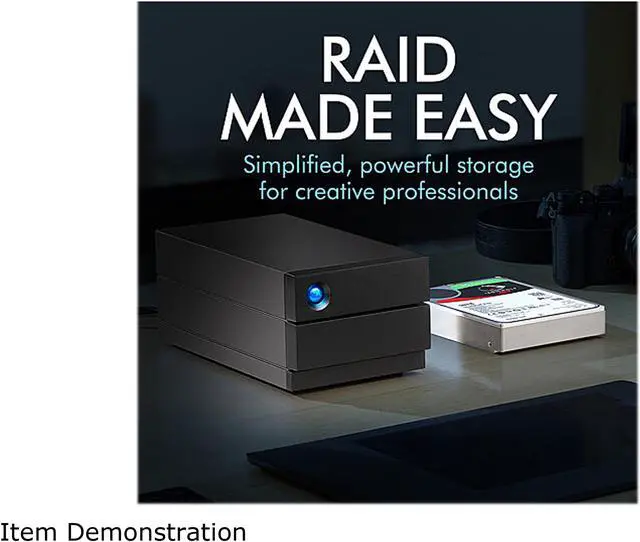 Alt view image 6 of 8 - LaCie 2big RAID 36TB USB-C External Hard Drive STHJ36000800 Black