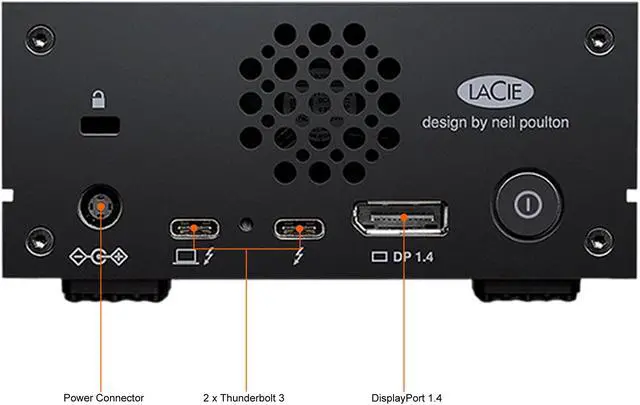 Alt view image 5 of 5 - LaCie 1big Dock 18TB DisplayPort 1.4, USB 3.0, SD/CF card slots External Hard Drive STHS18000800 Black
