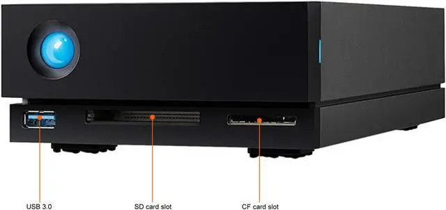 Alt view image 3 of 5 - LaCie 1big Dock 18TB DisplayPort 1.4, USB 3.0, SD/CF card slots External Hard Drive STHS18000800 Black
