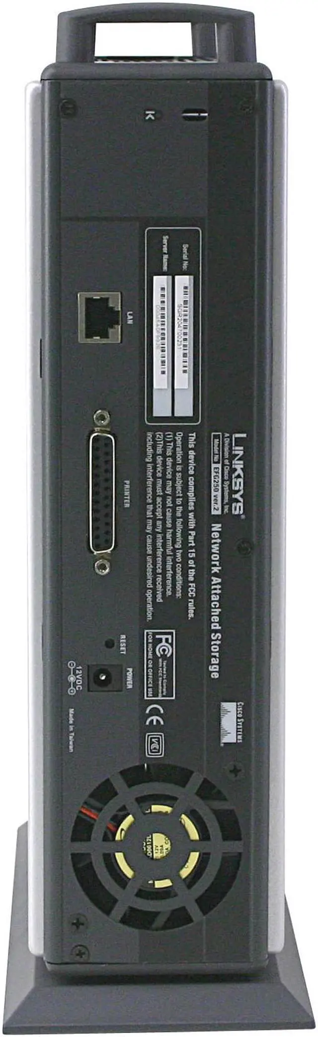 Alt view image 2 of 5 - LINKSYS EFG250 250GB EtherFast Network Attached Storage with PrintServer