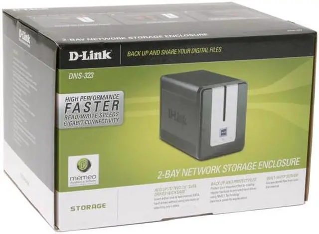 Alt view image 5 of 5 - D-Link DNS-323 2-Bay Network Storage Enclosure
