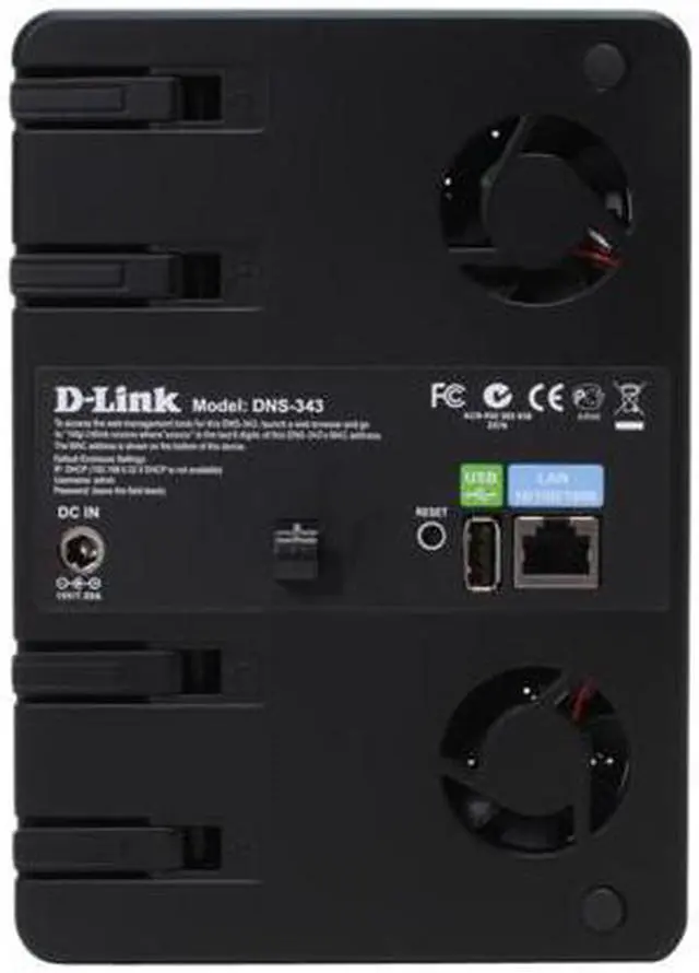 Alt view image 4 of 8 - D-Link DNS-343-2TB 2TB (1TB x2) Network Storage