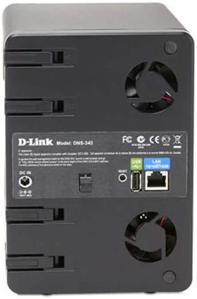 Alt view image 3 of 9 - D-Link DNS-343-4TB 4TB (4x1TB) ShareCenter 4-Bay Network Storage Device