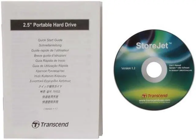 Alt view image 6 of 7 - Transcend 500GB External Hard Drive USB 2.0 Model TS500GSJ25M