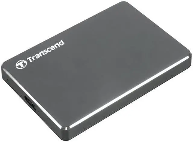 Alt view image 3 of 4 - Transcend 1TB StoreJet 25C3 Hard Drives - Portable External USB 3.0 Model TS1TSJ25C3N Iron Gray