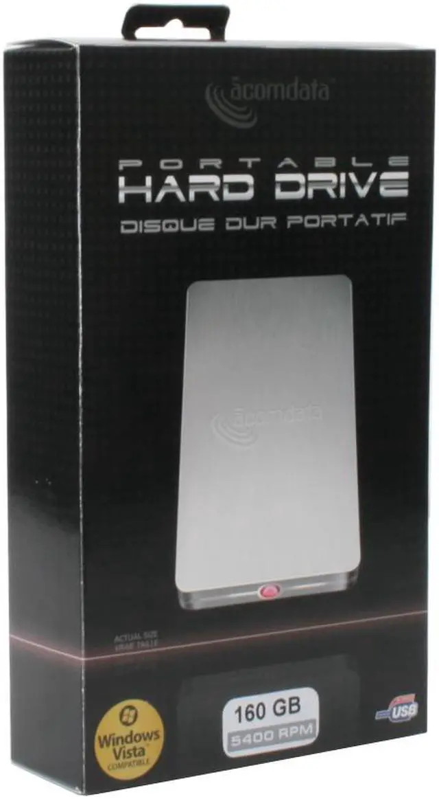Alt view image 5 of 5 - acomdata 160GB USB 2.0 2.5" Hybrid External Hard Drive PHD160UHE-54