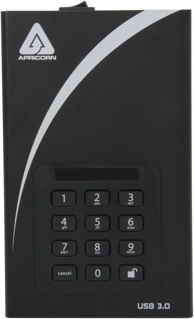 Alt view image 3 of 8 - APRICORN Aegis Padlock DT 2TB USB 3.0 3.5" External Hard Drive 256-bit AES Encryption ADT-3PL256-2000
