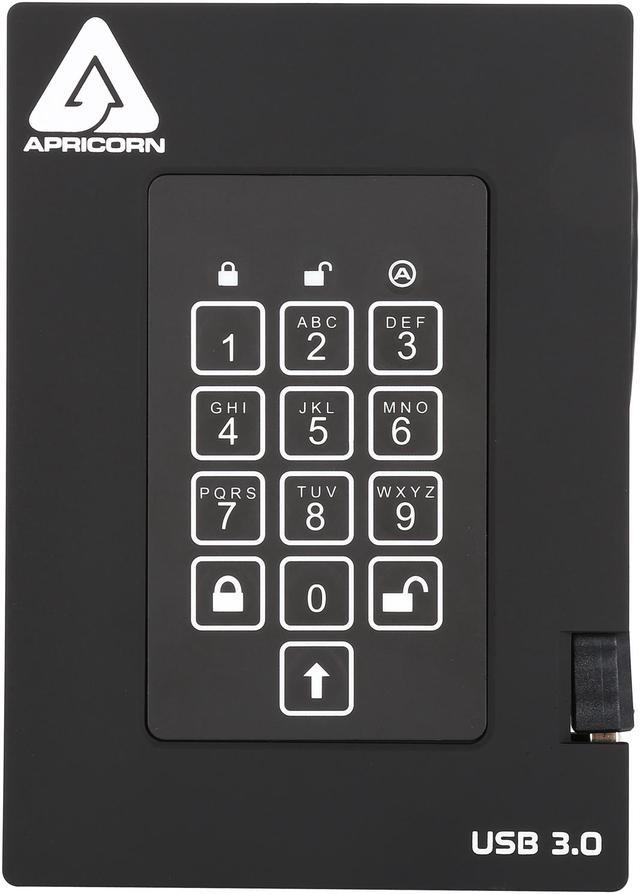 APRICORN Aegis Padlock Fortress 1TB USB 3.0 Portable FIPS 140-2