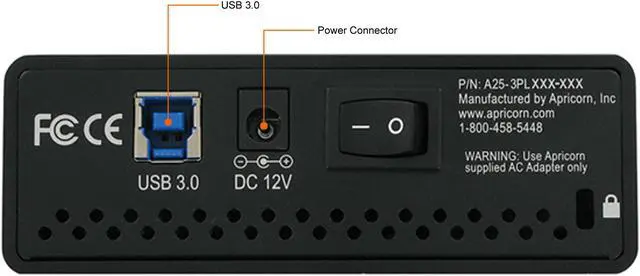 Alt view image 3 of 6 - APRICORN Aegis Padlock DT 6TB USB 3.0 3.5" Encrypted Desktop Hard Drive with PIN Access with 256-bit AES Encryption ADT-3PL256-6000 Black