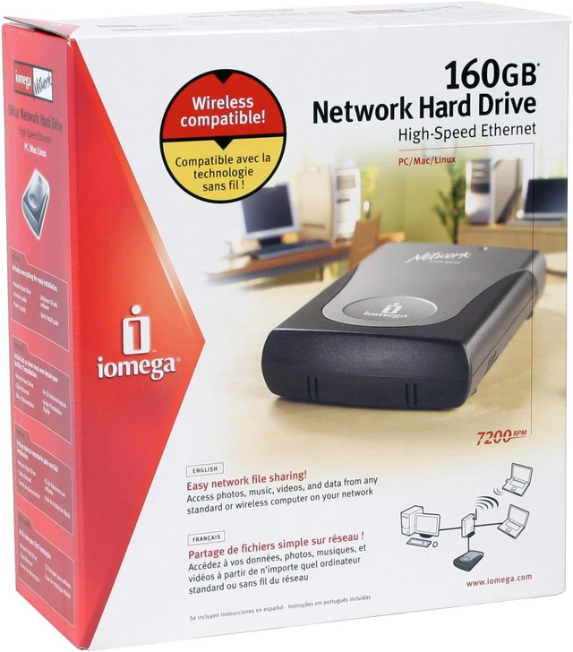 Alt view image 5 of 5 - iomega 33087 160GB Network Hard Drive High-Speed Ethernet