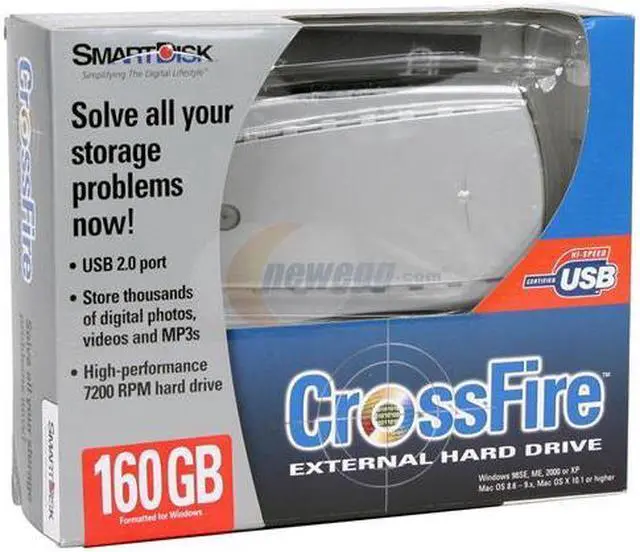 Alt view image 2 of 3 - SMARTDISK CrossFire 160GB USB 2.0 3.5" External Hard Drive USBXF160