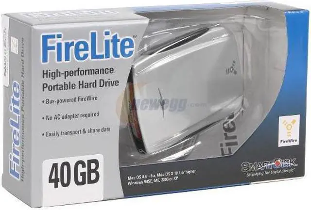 Main image of SMARTDISK FireLite 40GB 5400 RPM 2.5" Firewire400 External Hard Drive Model FWFL40