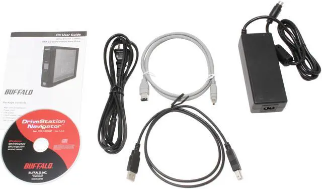 Alt view image 4 of 5 - BUFFALO DriveStation 250GB USB 2.0 / IEEE 1394 3.5" External Hard Drive HD-HC250IU2