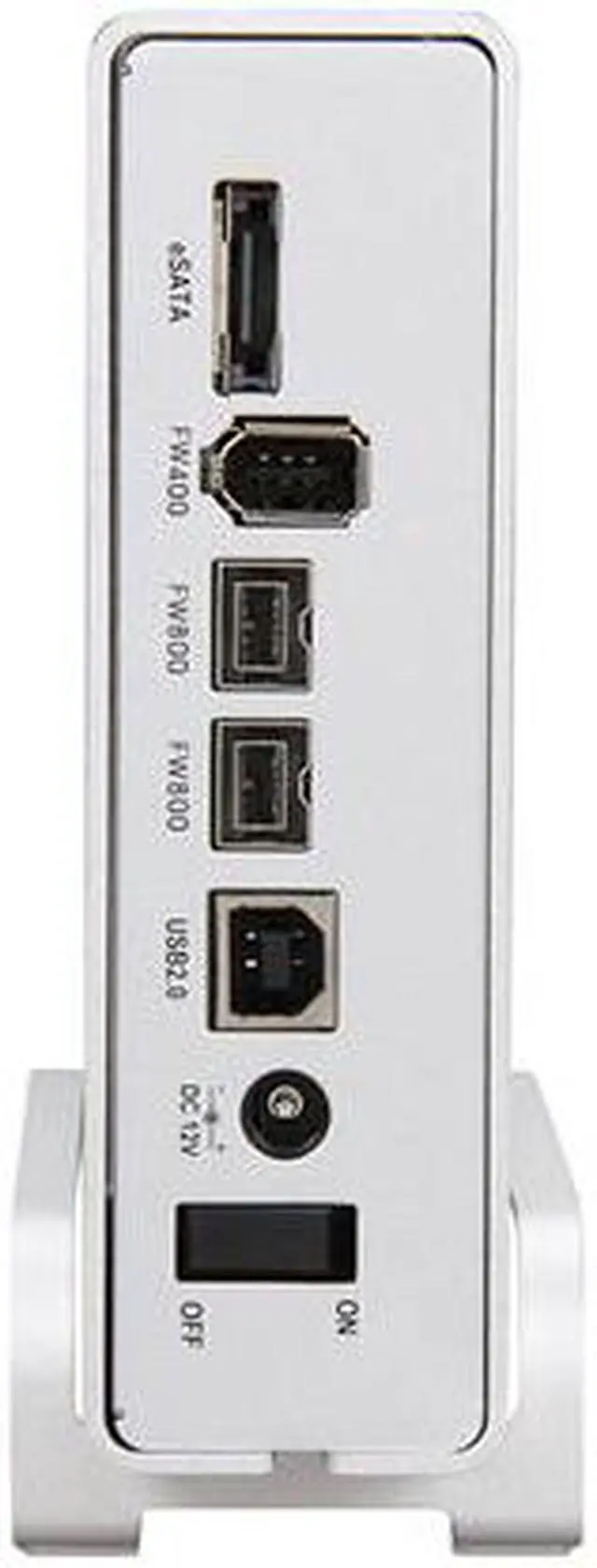 Alt view image 4 of 5 - BUFFALO DriveStation Combo 4 1TB USB 2.0 / Firewire400 / Firewire800 / eSATA 3.5" External Hard Drive HD-HS1.0TQ Silver