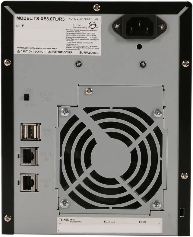 Alt view image 4 of 7 - BUFFALO TeraStation ES 4-Bay 8 TB (4 x 2 TB) RAID Network Attached Storage (NAS) - TS-XE8.0TL/R5