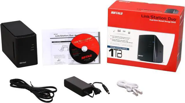 Alt view image 5 of 5 - BUFFALO LS-WX1.0TL/R1 1TB LinkStation Duo Network Storage