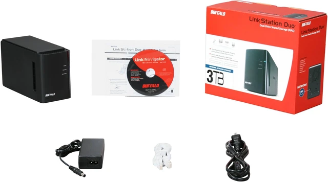 Alt view image 5 of 5 - BUFFALO LS-WX3.0TL/R1 3TB LinkStation Duo Network Storage