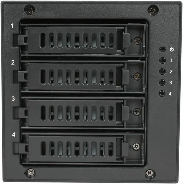 Alt view image 3 of 7 - BUFFALO DriveStation Quad 8TB USB 2.0 / eSATA 3.5" External Hard Drive 4-drive RAID Storage HD-QL8TSU2R5 Black