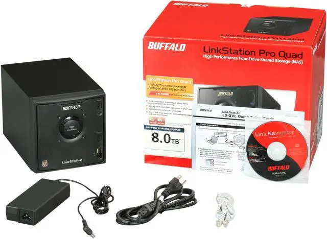 Alt view image 8 of 8 - BUFFALO LinkStation Pro Quad 4-Bay 8 TB (4 x 2 TB) RAID High Performance Network Attached Storage (NAS) - LS-QV8.0TL/R5