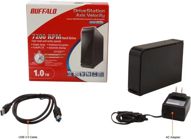 Alt view image 8 of 8 - Buffalo 1TB DriveStation Axis Velocity - High Speed External Hard Drive
