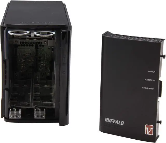 Alt view image 6 of 7 - BUFFALO LinkStation Pro Duo 2-Bay Diskless Enclosure High Performance Network Attached Storage (NAS) - LS-WVL/E