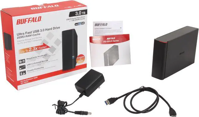 Alt view image 6 of 6 - BUFFALO 3TB DriveStation DDR - High Speed External Hard Drive