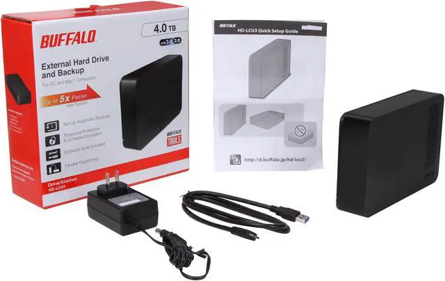 Alt view image 6 of 5 - Buffalo 4TB DriveStation External Hard Drive