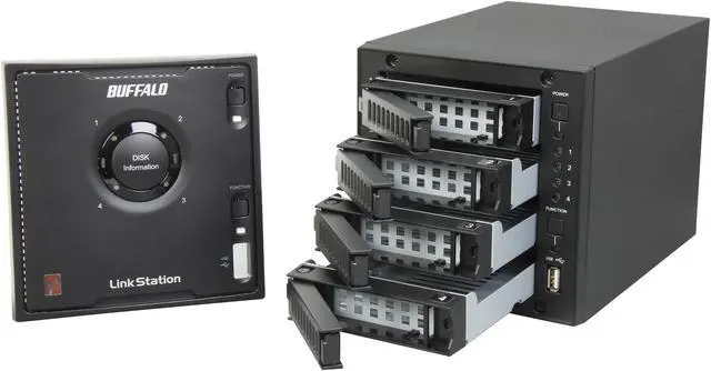 Alt view image 5 of 7 - BUFFALO LS-QVLE Diskless System LinkStation Pro Quad Network Storage