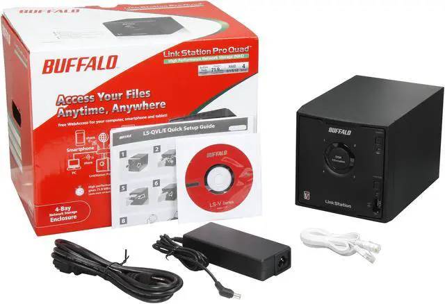 Alt view image 7 of 7 - BUFFALO LS-QVLE Diskless System LinkStation Pro Quad Network Storage