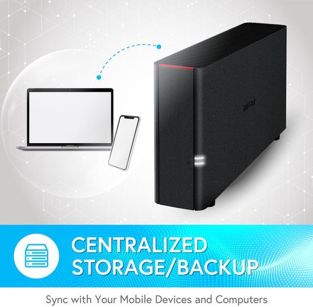 Alt view image 6 of 10 - BUFFALO LinkStation 210 1-Bay Personal Cloud Network Storage 4TB (1x4TB) with Hard Drives Included