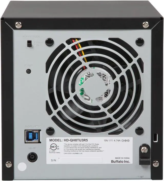 Alt view image 4 of 8 - Buffalo DriveStation Quad 4-Drive 8TB External Hard Drive HD-QH8TU3R5