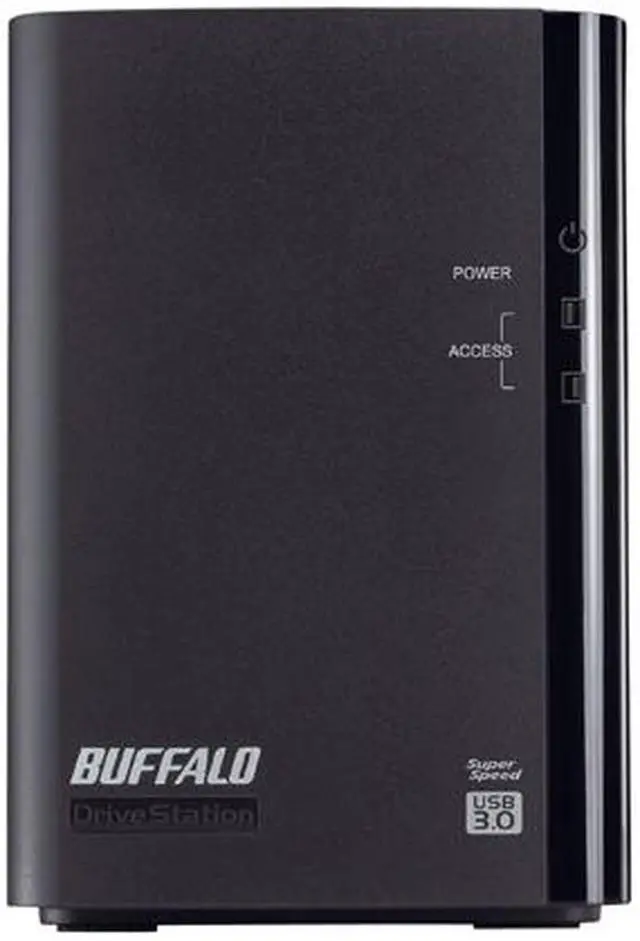 Alt view image 3 of 5 - BUFFALO DriveStation Duo 8TB (2 x 4 TB) USB 3.0 High Performance RAID Array with Optimized Hard Drives HD-WH8TU3R1 Black
