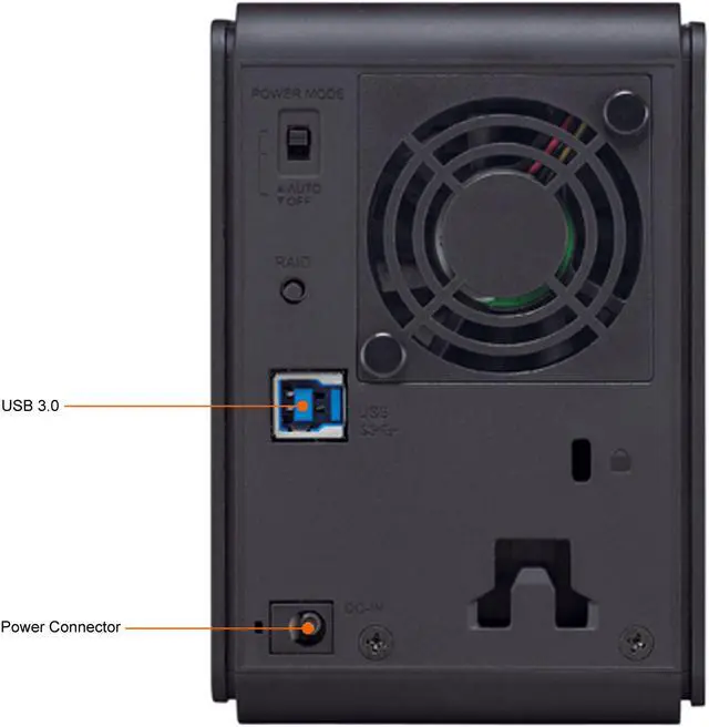 Alt view image 5 of 5 - BUFFALO DriveStation Duo 8TB (2 x 4 TB) USB 3.0 High Performance RAID Array with Optimized Hard Drives HD-WH8TU3R1 Black