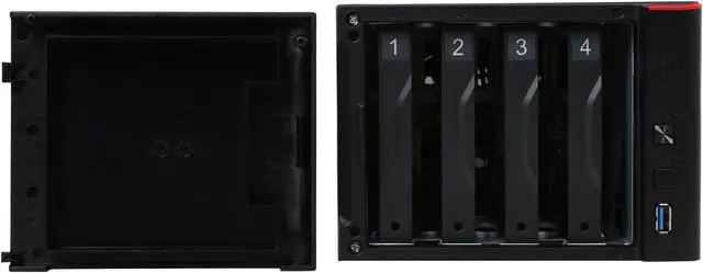 Alt view image 2 of 6 - BUFFALO LinkStation 441e (LS441DE) Diskless System Diskless Enclosure High Performance RAID NAS Personal Cloud Storage and Media Server
