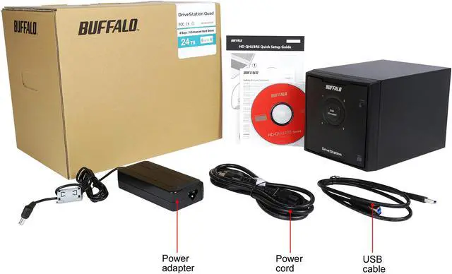 Alt view image 8 of 8 - Buffalo DriveStation Quad 4-Drive 24TB External Hard Drive