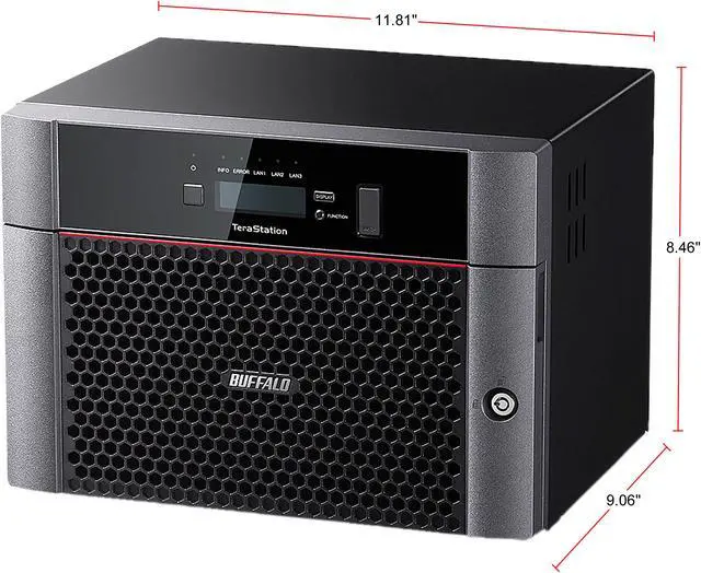 Alt view image 4 of 10 - Buffalo TeraStation 5810DN Desktop 64TB NAS Hard Drives Included