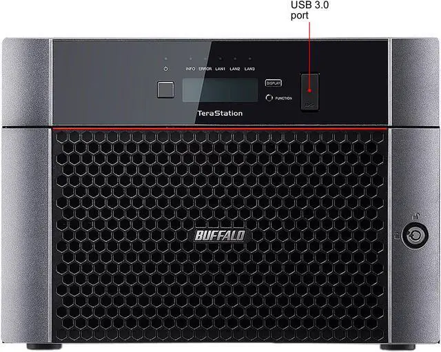 Alt view image 6 of 10 - Buffalo TeraStation 5810DN Desktop 64TB NAS Hard Drives Included