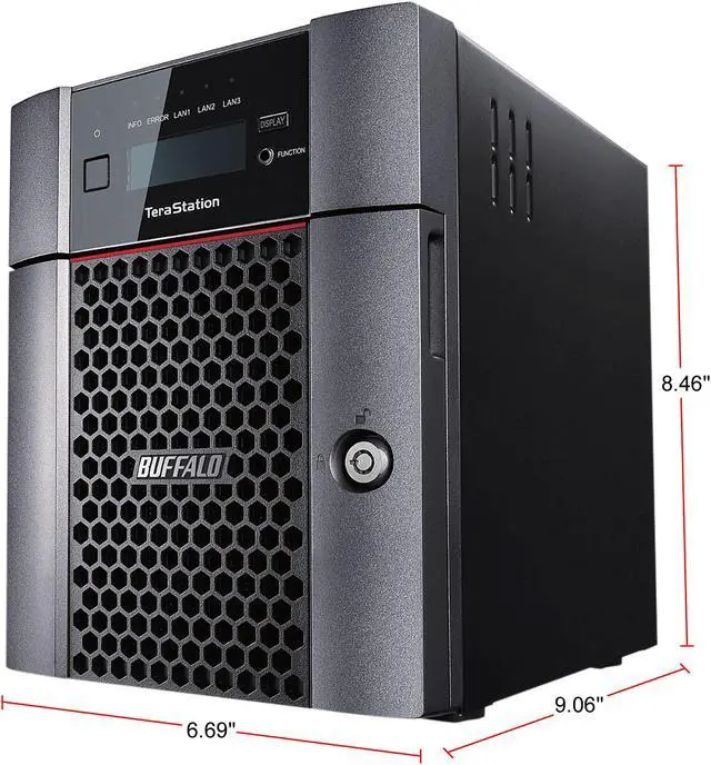 Alt view image 3 of 3 - Buffalo TeraStation 5410DN Desktop 4 TB NAS Hard Drives Included (2 x 2TB, 4 bay)