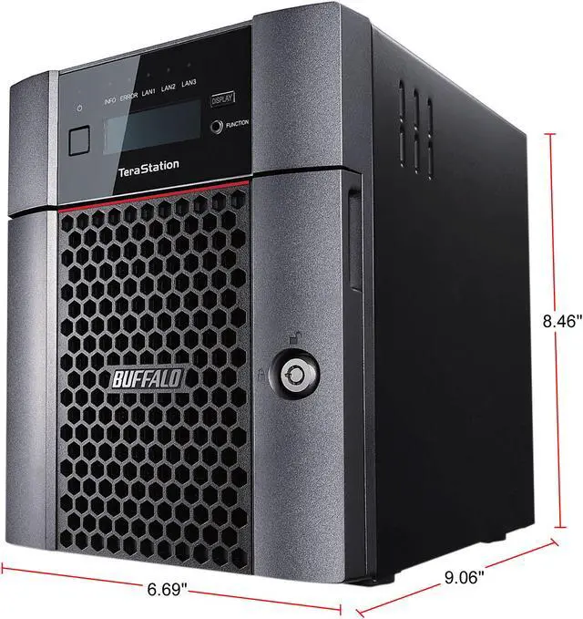 Alt view image 3 of 3 - Buffalo TeraStation 5410DN Desktop 8 TB NAS Hard Drives Included (2 x 4TB, 4 bay)