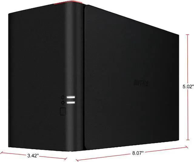 Alt view image 2 of 6 - BUFFALO LS220DE Diskless System LinkStation 220 RAID NAS Personal Cloud Storage and Media Server